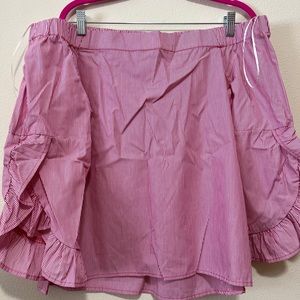 Cupio Striped Off Shoulder Blouse Size L